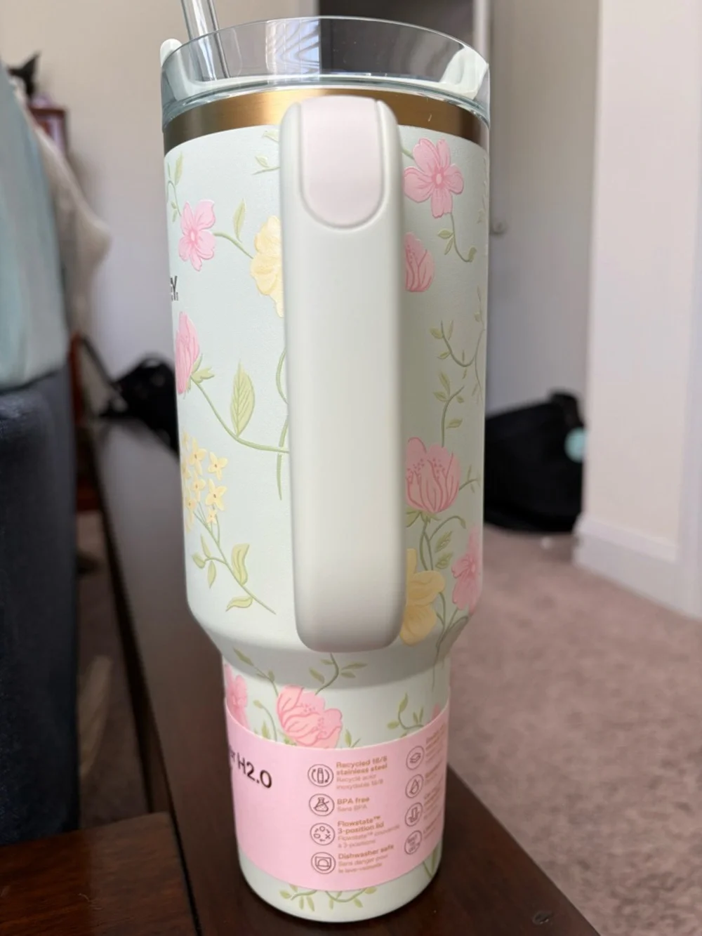 Stanley Quencher H2.0 Tumbler - spring blossom 40oz - Picture 2 of 6